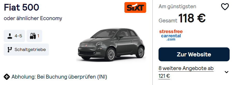 Serbien Mietwagen Angebot