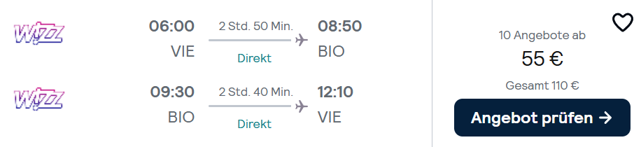 Bilbao Flug Angebot