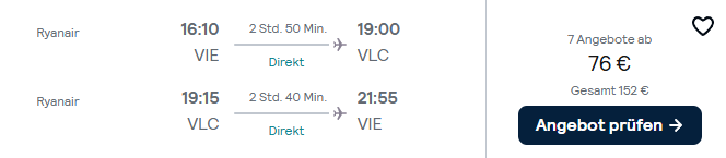 Valencia Flug Angebot