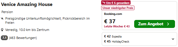 Venedig Flug Angebot
