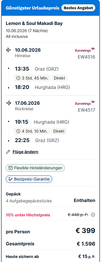 Ägypten Reise Angebot