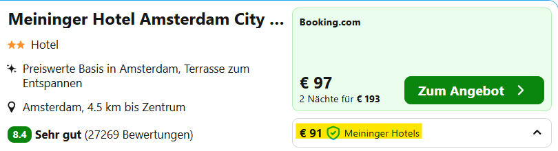 Amsterdam Hotel Angebot