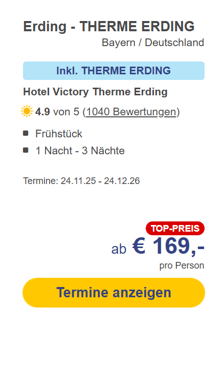 Deutschland Therme Erding Angebot