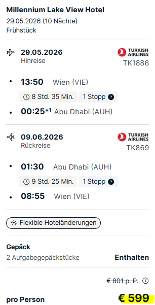 Dubai Pauschalangebot