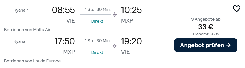 Italien Flug Angebot