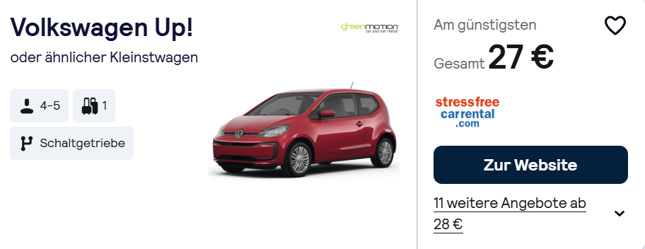 Kroatien Mietwagen Angebot