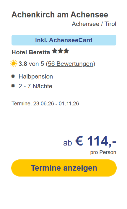 Österreich Hotel Angebot