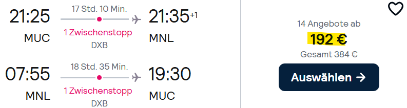 Phillippinen Flüge Angebot