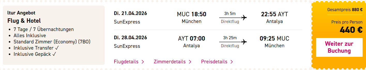 Side Reise Angebot
