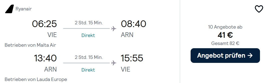 Stockholm Flug