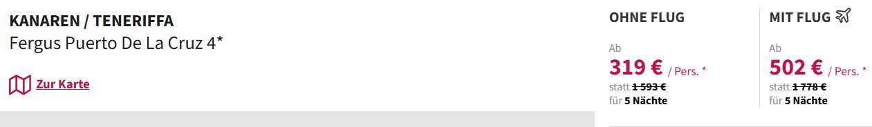Teneriffa Pauschal