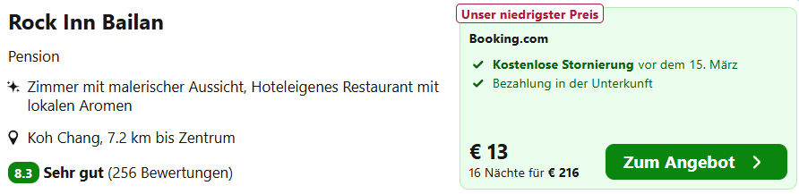 Thailand Hotel Angebot