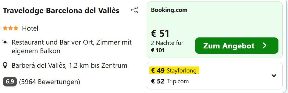 Barcelona Hotel kombi