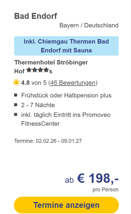 Bayern Hotel Angebot