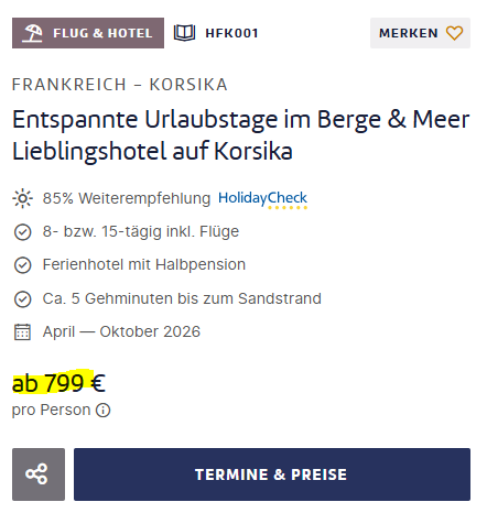 Frankreich Pauschalangebot