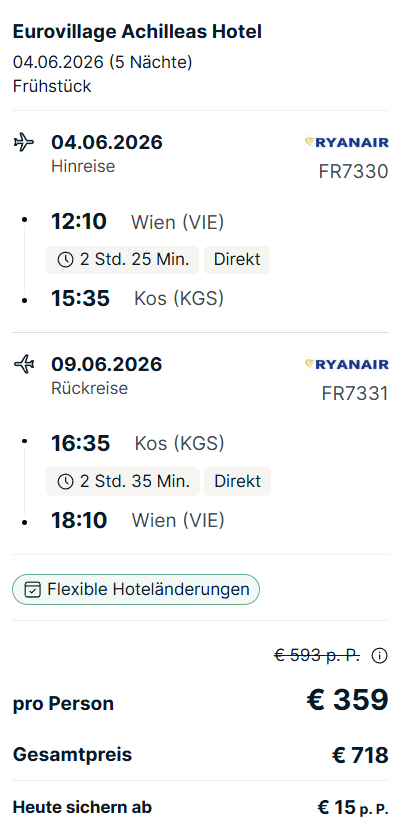 Kos Reise Angebot