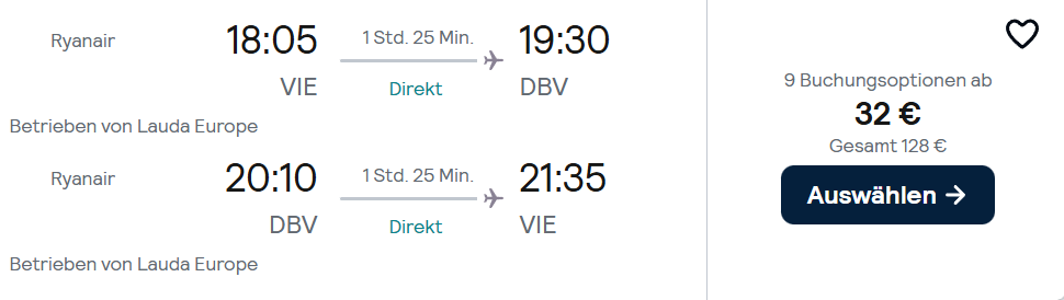 Kroatien Flug Angebot