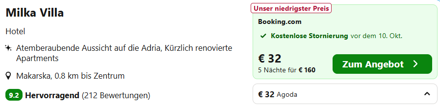 Kroatien Hotel Angebot