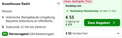 Kroatien Kombi Angebot
