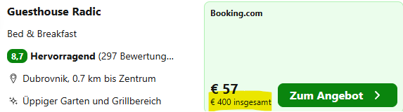 Kroatien Hotel Angbeot