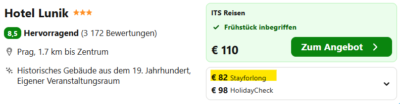 Prag Hotel Angebot