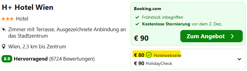 Wien Hotel Angebot