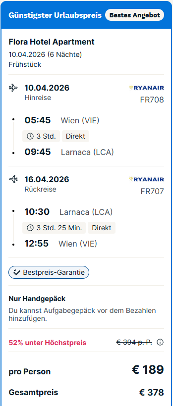 Zypern Reise Angebot