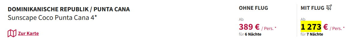 Dom Rep Reise Angebot