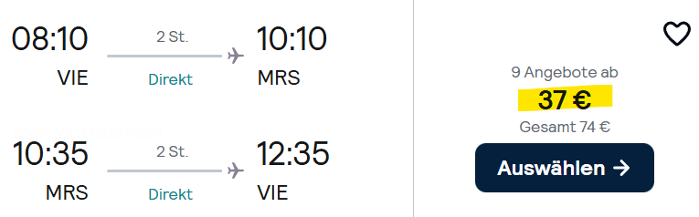 Frankreich Flüge Angebot