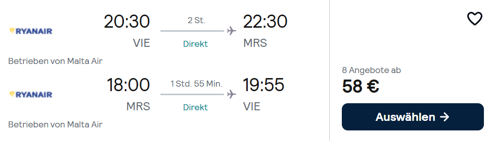 Frankreich Flug