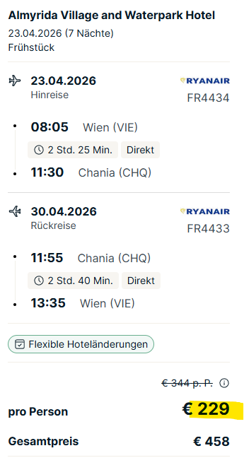 Griechenland Pauschalreise Angebot