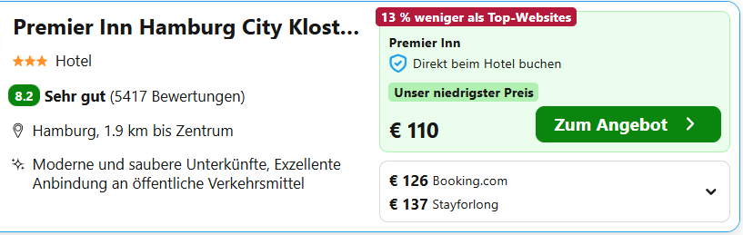 Hamburg Hotel Angebot