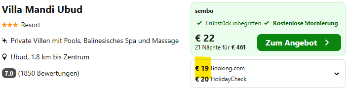 Indonesien Hotel Angebot