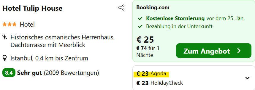 Istanbul Hotel kombi