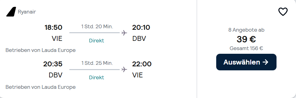 Kroatien Flug Angebot