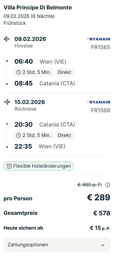 Sizilien Reise Angebot