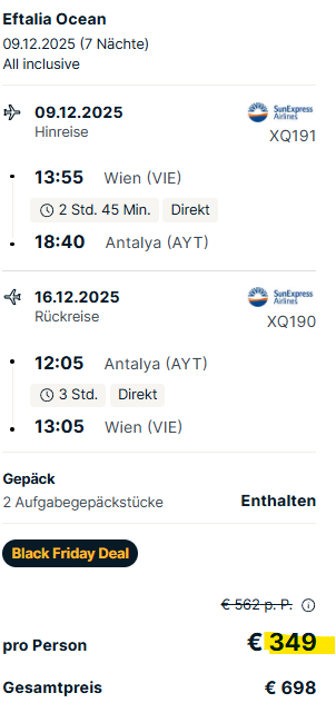 Türkei Pauschalreise Angebot