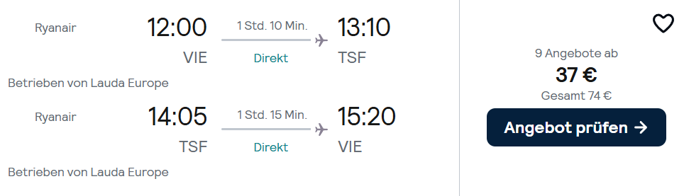 Venedig Flug Angebot