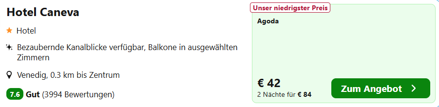 Venedig Hotel Angebot
