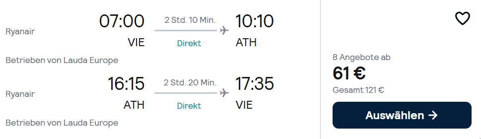 Athen Flug Angebot