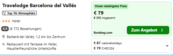 Barcelona Hotel Angebot