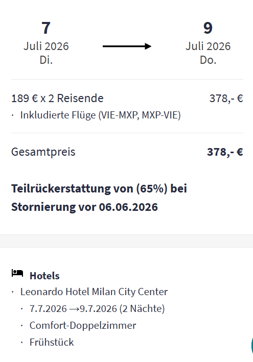 Mailand Reise Angebot