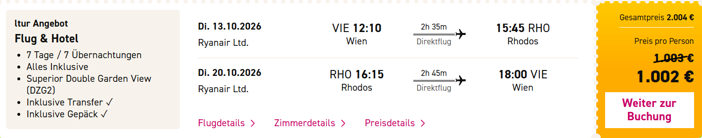 Rhodos Reise Angebot