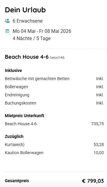 Ferienhaus Angebot