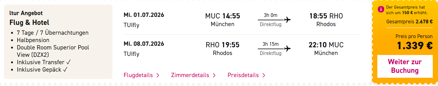 Rhodos Reise Angebot