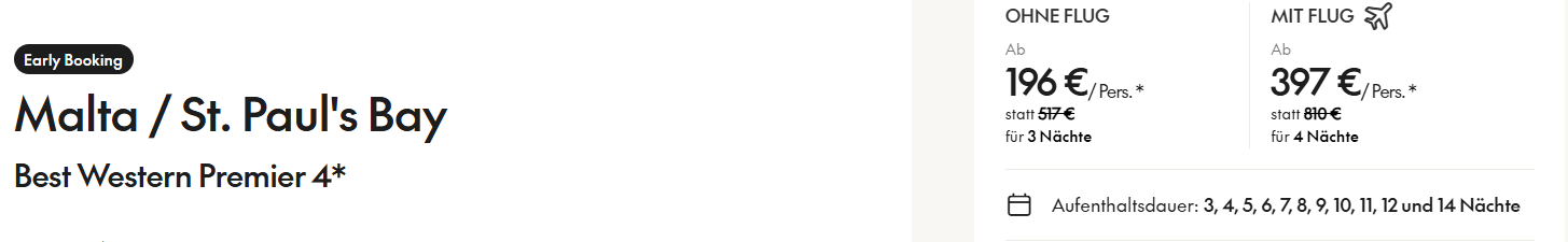 Malta Reise Angebot