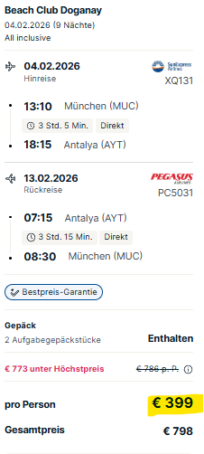 Türkei Pauschalreise Angebot