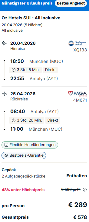 Türkei Pauschalangebot