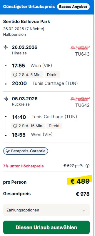 Tunesien Pauschalangebot