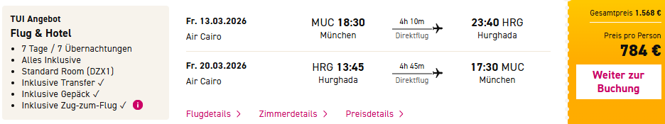 Ägypten Pauschalreise Angebot